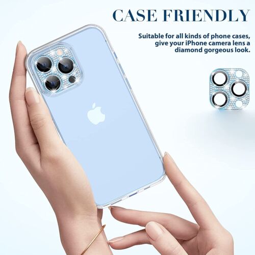 For Apple iPhone 14 Pro / 14 Pro Max Camera Lens Protector Diamond BLING Metal - Picture 10 of 41