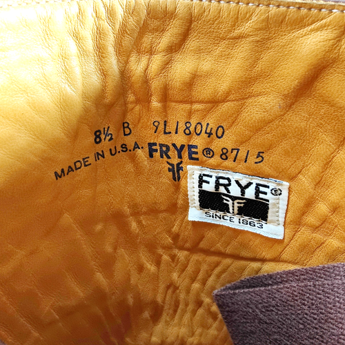 Vintage 80er Frye Campus hohe Damenstiefel 8,5 B whiskeybraun kniehoch runde Spitze - Bild 2 von 11
