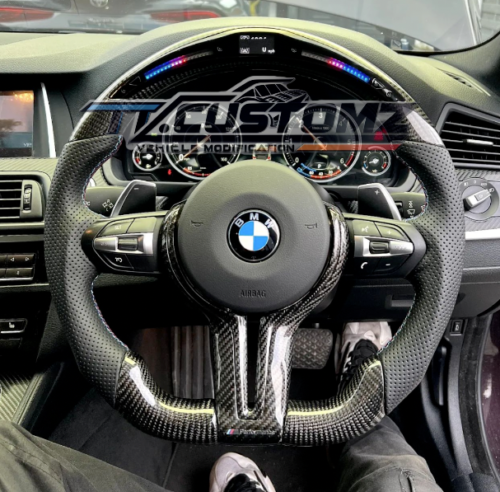 BMW Carbon LED Steering Wheel F10 F20 F30 F40 F80 M 1 2 3 4 5 - Picture 2 of 4
