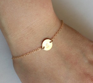 Gold Initial Bracelet Personalized Id Monogram Engraved Image Is Loading Gold Initial Bracelet Personalized Id Monogram Engraved