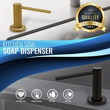 Stainless Steel Kitchen Sink Soap Dispenser Heavy Duty Pump17oz Bottle FREE SHIP