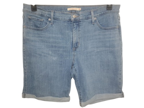 Levi's Damen Klassische Bermuda Jeansshorts 18W Blau Jeans Stretch