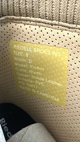 Riedell Ember Eiskunstlaufschuhe Blush Pink Damen Eislaufstiefel | Größe 8 US D - Bild 6 von 6