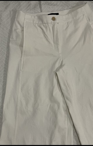 Ann Taylor Weekend Collection Ankle Hose weites Bein Größe 4 hoher Bund weiß - Bild 7 von 12