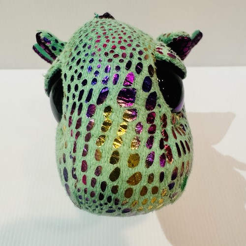 Ty Beanie Boo Dragon Cinder Plush Toy 15cm 2021 VGC No Swing Tag Green Purple - Picture 7 of 12