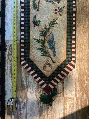 Wildvogel, Kardinal, blauer Vogel - Urlaub - Tischläufer mit Quasten 72" 6 Fuß - Bild 2 von 6