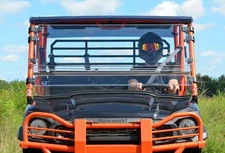 SuperATV Scratch Resistant Flip Windshield For Kawasaki Mule Pro DX/DXT/FX/FXT