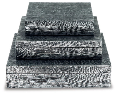 Signature Design by Ashley Contemporary Keldy Box (zestaw 3 szt.) Antyczna cyna - Zdjęcie 3 z 6
