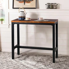 Bar Table, 47.24"L×41.33"H Bar Height Pub Table High Top Rectangular Sofa Consol