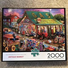 ***NEW*** Buffalo Games, "Antique Market" 2000 Piece Jigsaw Puzzle, Sealed