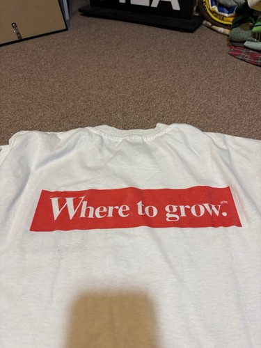 Camiseta gráfica blanca vintage 1993 Society Where To Grow puntada única - Imagen 3 de 11