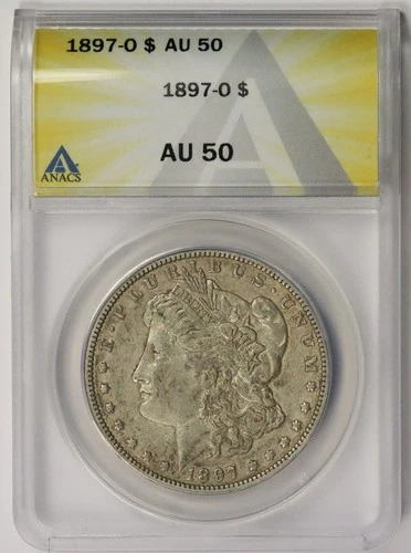 1897-O Morgan Dollar $1 AU 50 ANACS