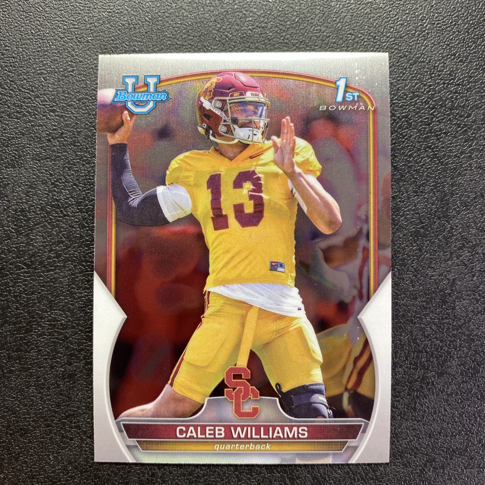 2022 Bowman University Chrome - Refractor #50 Caleb Williams (RC)