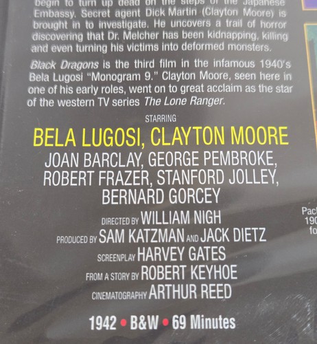 Black Dragons (DVD, 1942) Bela Lugosi New Sealed - Picture 3 of 4