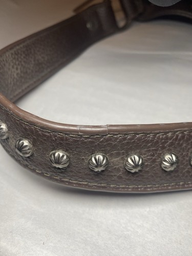 Borsa a tracolla Montana West in pelle marrone con frange e pelliccia borsa rivettata western - Foto 18 di 20