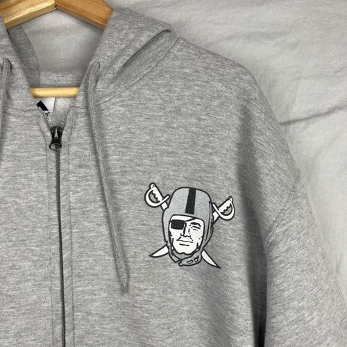 Oakland Raiders Pullover Herren 2XL XXL Majestic Hoodie Fleece NFL Football Reißverschluss - Bild 3 von 10