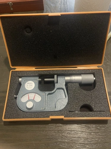 Mitutoyo 510-101 Indicating Micrometer, 0-25mm Range,  0.001mm Graduation