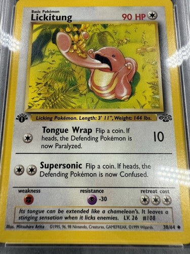 Pokémon Card 1st Edition Lickitung PSA 9 Mint, Jungle Set #38, WOTC 1999 (1) - Picture 2 of 8