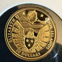 2021 Cook Islands $20 Coin - 1/10 Oz .999 Fine Gold Legacy Eagle Bullion
