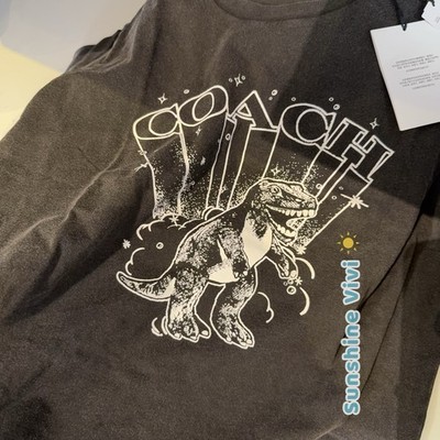 NWT COACH Men T-Rex Relaxed T-Shirt In Organic Cotton Vintage