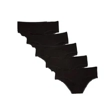 PACT Organic L110134 Womens Basics Black Cotton Hipster 5-Pack Size XS