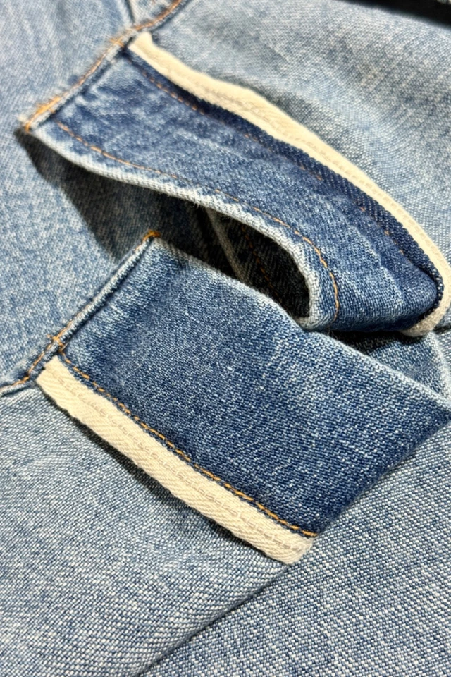 Visvim Made in Japan Faded Repaired Western Denim Pearl Snap Shirt (3) Large - Image 4 of 4