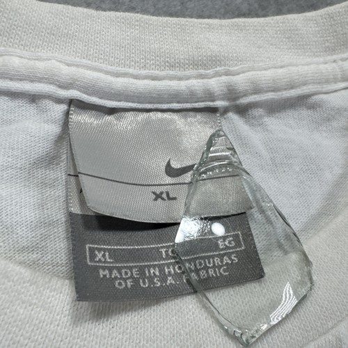 Vintage Nike Air Graphic T-Shirt Y2K Center Swoosh Logo Gray Tag Mens XL White - Picture 3 of 9