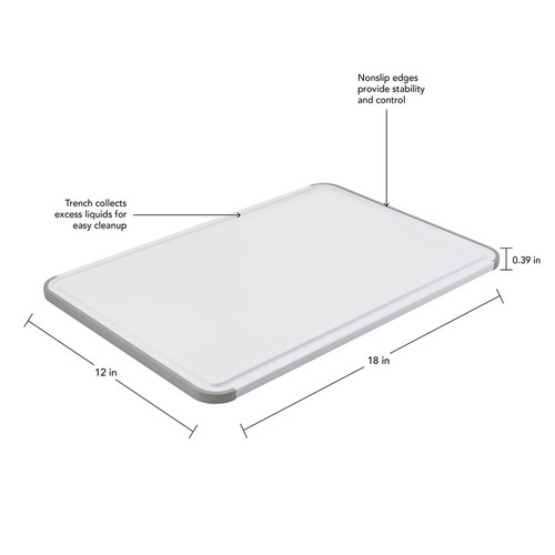 Nonslip Plastic Cutting Board Dishwasher Safe Durable Kitchen Tool 12x18 Inch US - Picture 5 of 5
