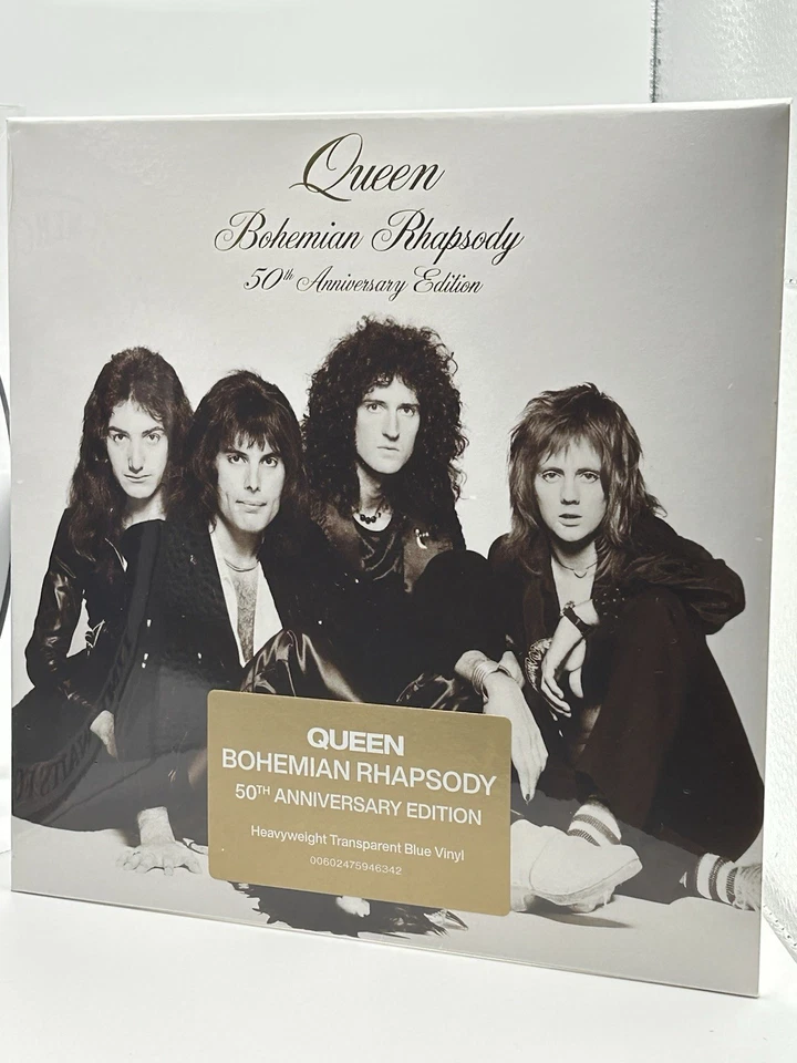 Queen Bohemian Rhapsody 50th Anniversary 7” Blue Vinyl + Time Picture Disc New - Image 3 of 4