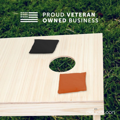 Juego de 8 bolsas de frijoles Cornhole resistentes a la intemperie - 4 naranja quemado y 4 negro - Imagen 3 de 7