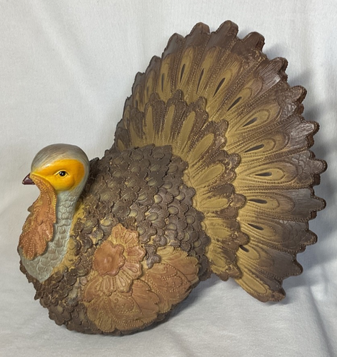 Statuina Turchia Ringraziamento Marrone Oro Grigio 9 x 12 x 13 pollici Ringraziamento - Foto 2 di 4