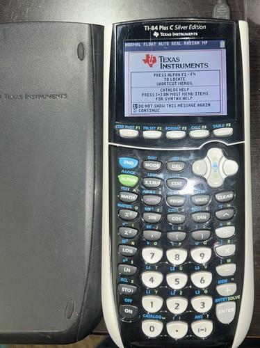 Texas Instruments TI-84 Plus C Silver Edition Graphing Calculator With Cover - Picture 2 of 6