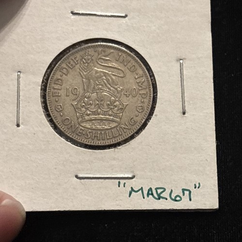 1940 Gran Bretaña chelín plata circulado “Mar67” Reino Unido Inglaterra - Imagen 16 de 21