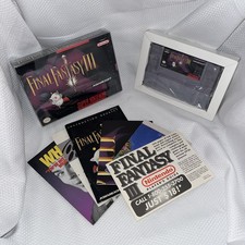 VGC Final Fantasy III Super Nintendo SNES Squaresoft RPG Complete 100% CIB Saves