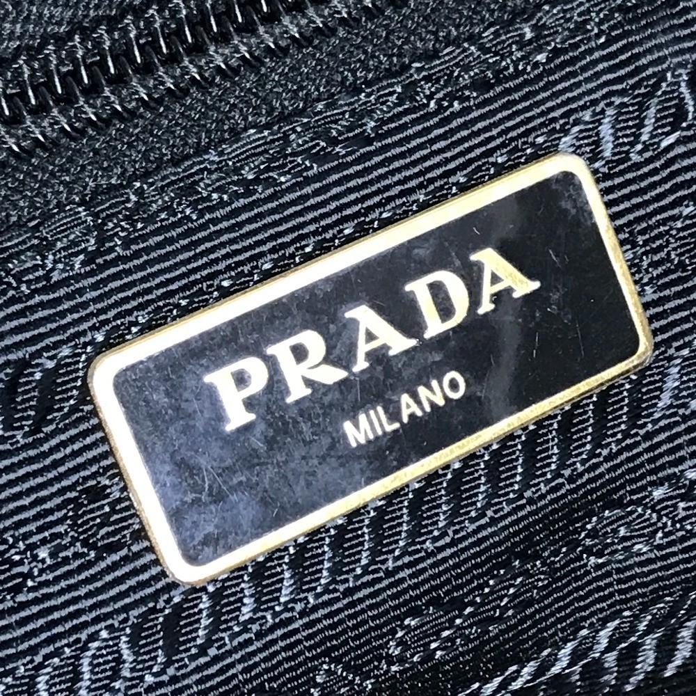 PRADA Flower pattern triangle logo Handbag Should… - image 14