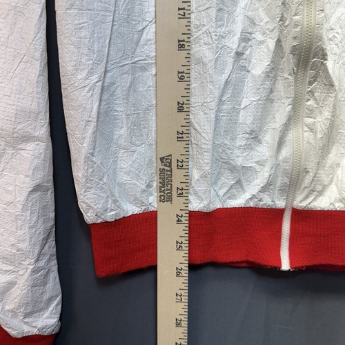 DuPont Tyvek Jacket Mens XL White/Red House Wrap Zip Graphic Vintage Americana - Picture 10 of 13