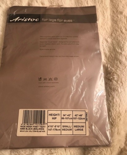 Aristoc Fish Net Tights Black Medium - Picture 3 of 9