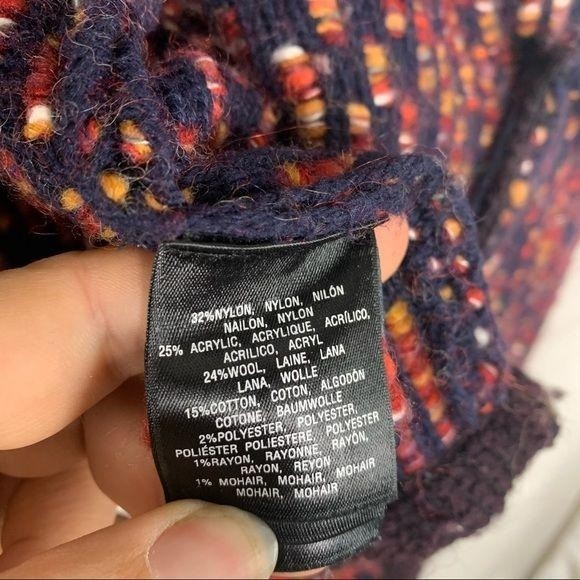 Moth Multicolor Keavy Boucle Open Front Wool Blen… - image 7