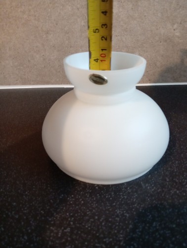 Lámpara de aceite globo de vidrio blanco leche vintage de 5" pantalla salón parafina huracán - Imagen 5 de 5