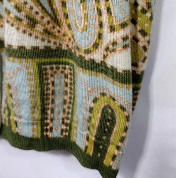 J. Cárdigan Crew 100 % Lana Merino Trastevere Paisley Para Mujer S Artístico Boho Retro Foto 4 de 4