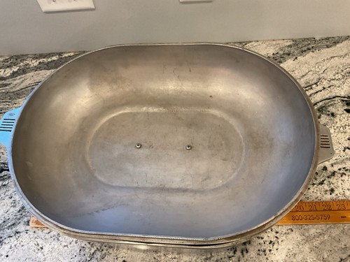 Magnalite Classic 18" 17 Qt Oval Roaster Dutch Oven Aluminum Pot Trivet Lid - Picture 13 of 13