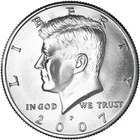 2007 P Kennedy Half Dollar Uncirculated from Mint Set