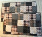 Cuddl Duds King Flannel Quilt Pillow Shams Plaid, Cotton Blend, 20”x36”