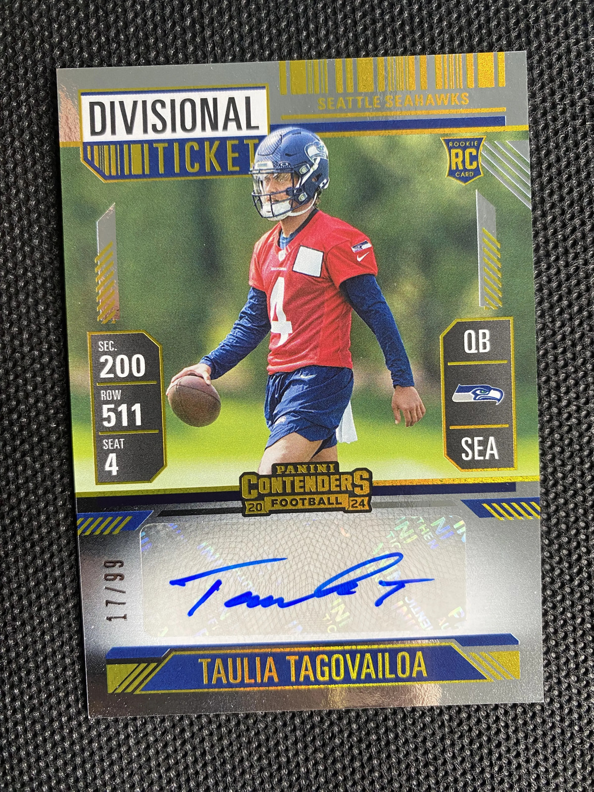 2024 Contenders Divisional Ticket #143 Taulia Tagovailoa RC Rookie Auto 17/99 HD