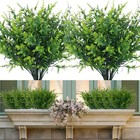 16Pcs Artificial Fake Flowers Outdoor Faux Plastic Shrubs Garden Home Decor