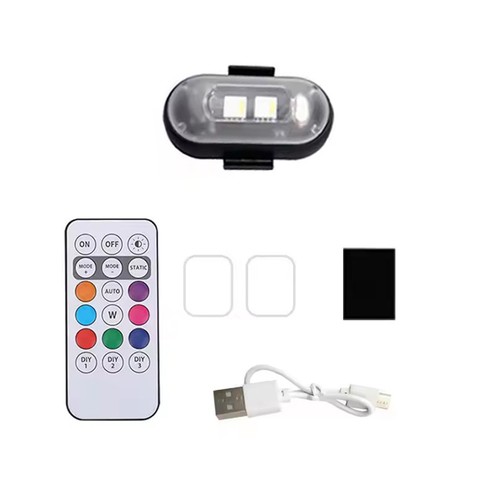 4pcs RGB Strobe Light LED Flash Remote Control Warning Lamps for Bike Motorcycle - Picture 19 of 21