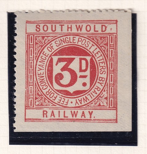 SOUTHWOLD RAILWAY: c.1920 3d Railway Letter Stamp - MNH