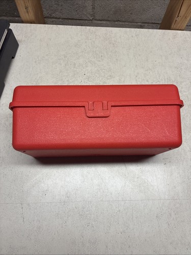 Vintage Trophy Taskmaster Tackle Box Red Color 11.5" x 5.25” x 4.5" Plastic USA - Picture 5 of 11