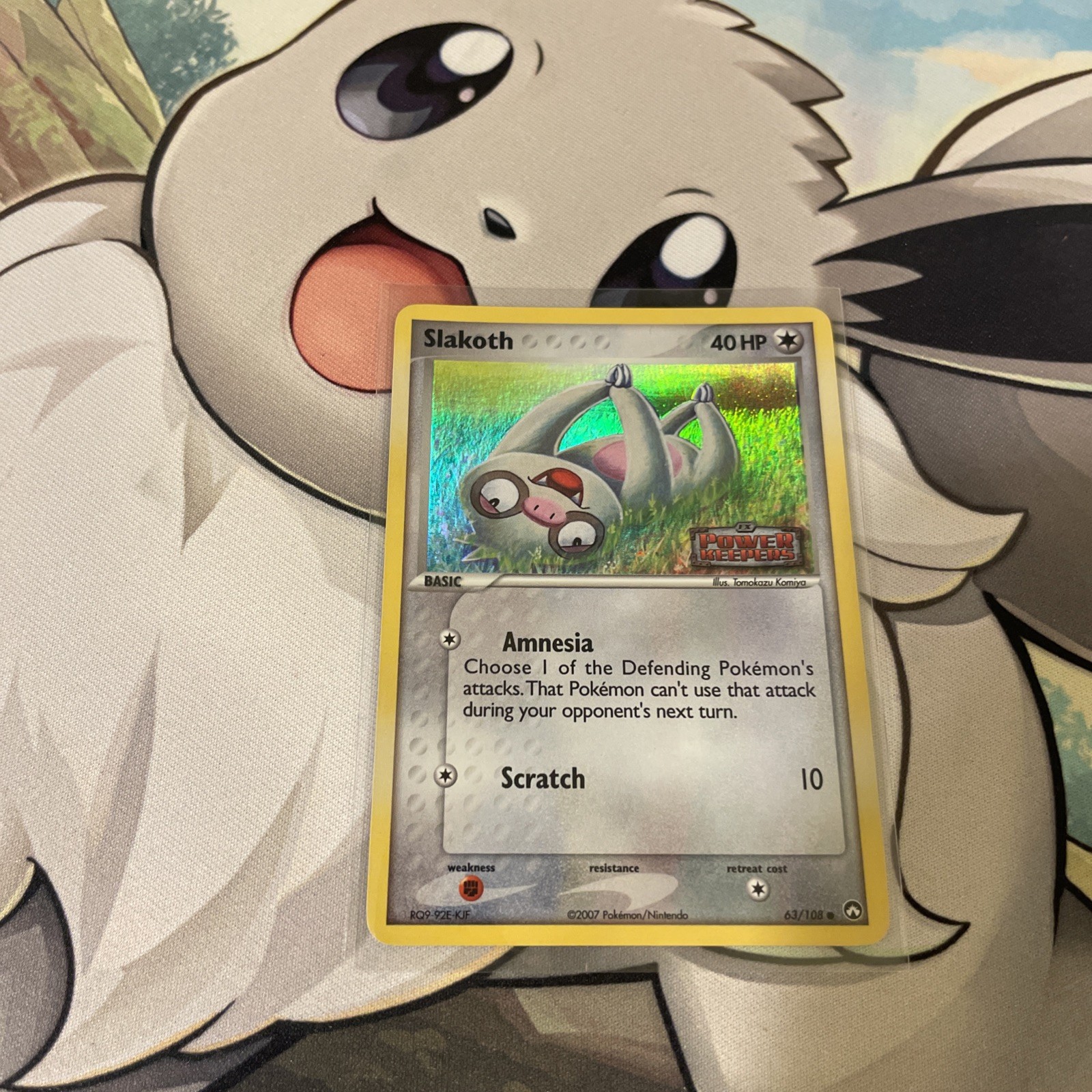 Slakoth 63/108 Power Keepers Reverse Holo Stamped - LP/NM - Pokemon TCG 2007