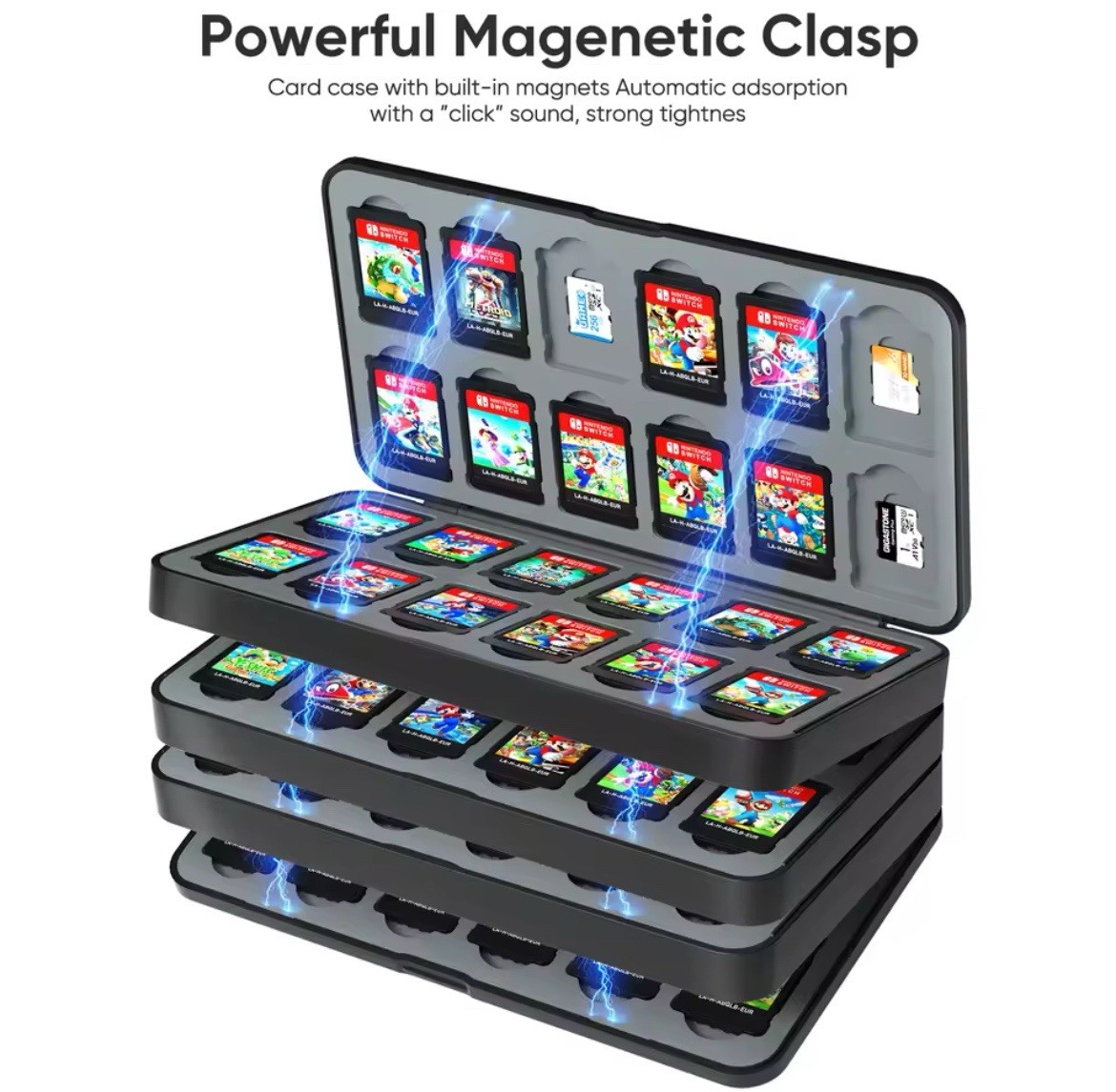 NEW 96/72/48 In 1 Switch Game Card Storage Case For Nintendo